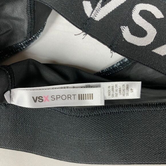 Victoria Secret VSX Gray Black Racerback Sports Bra Size S - Picture 8 of 9